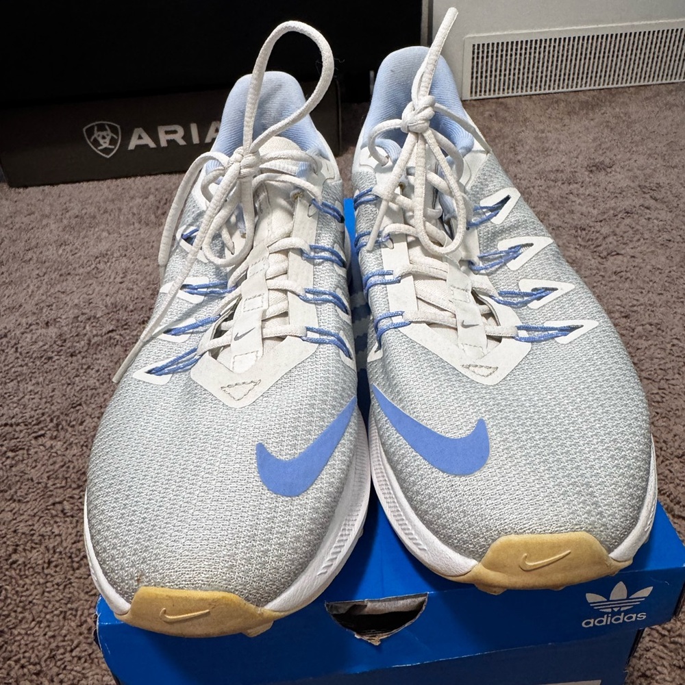 Nike Running Women's Light Gray and Blue Running Shoes